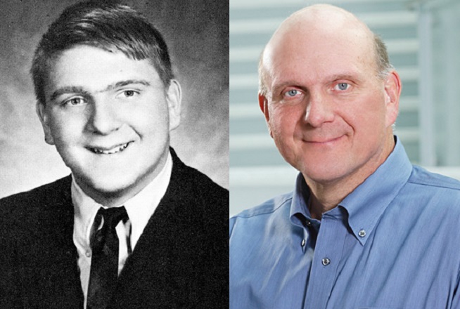 Steve Ballmer in youth and now