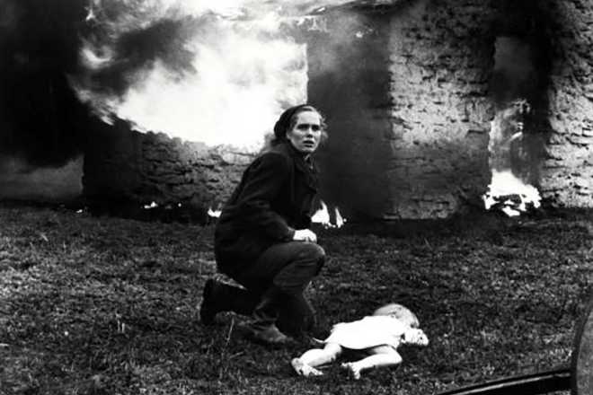 A screenshot from Ingmar Bergman’s Shame