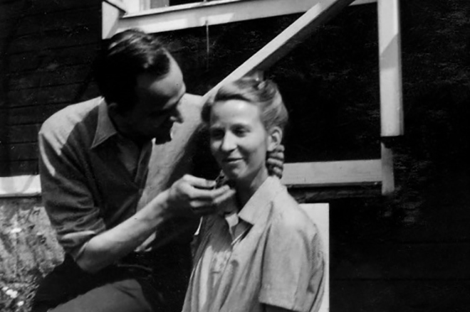 Ingmar Bergman and his sister, Margareta