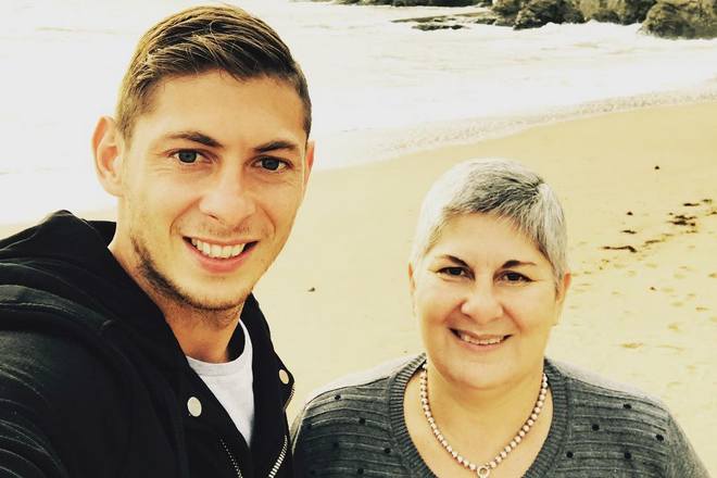 Emiliano Sala with his mother