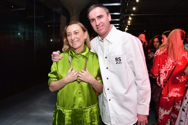 Miuccia Prada and Raf Simons in 2019