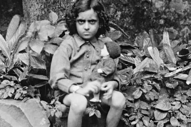 Indira Gandhi in her childhood