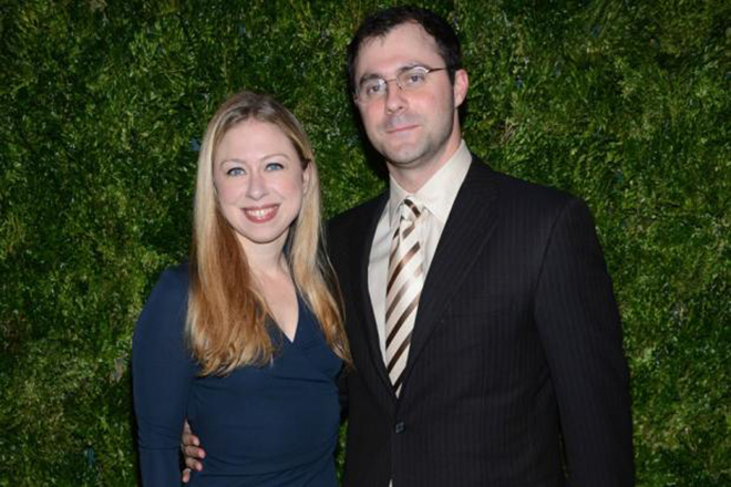 Chelsea Clinton and her husband