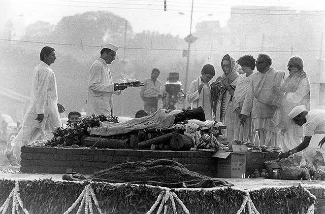Indira Gandhi’s funeral
