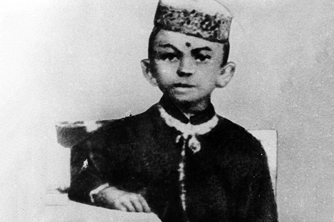 Mahatma Gandhi in his childhood