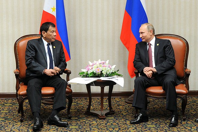 Duterte with Russian President Vladimir Putin | Wikipedia