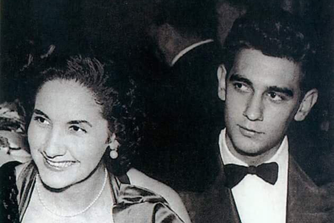 Young Plácido Domingo with his mother