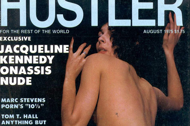 Jacqueline Kennedy on the cover of Hustler