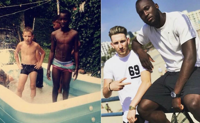 Vinnie Frans and Romelu Lukaku in childhood and now