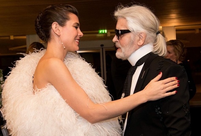 Charlotte Casiraghi and Karl Lagerfeld
