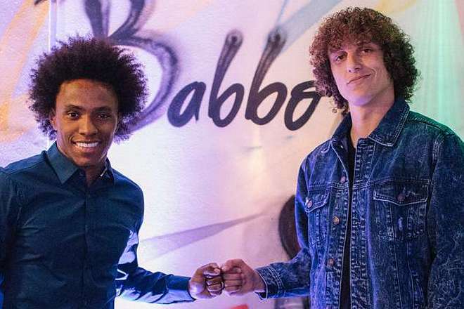 Willian and David Luiz opened the restaurant Baboo