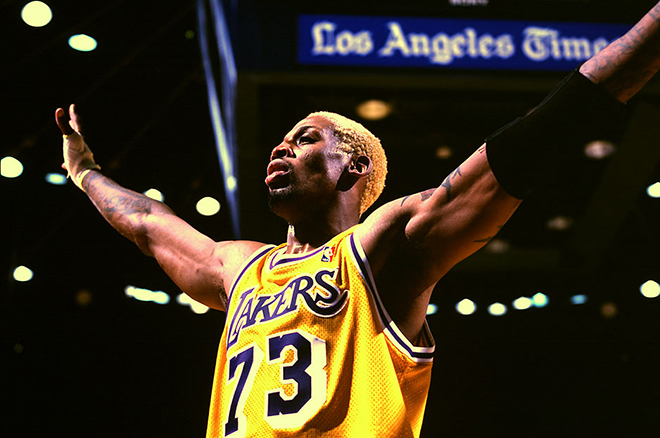 Dennis Rodman at the Los Angeles Lakers