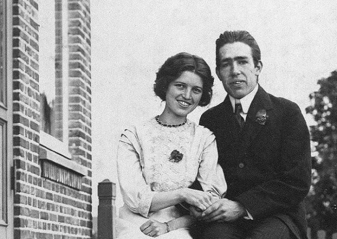 Niels Bohr with his wife, Margrethe