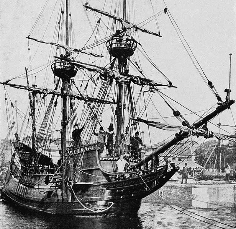 Henry Hudson's vessel, Halve Maen/ Wikipedia