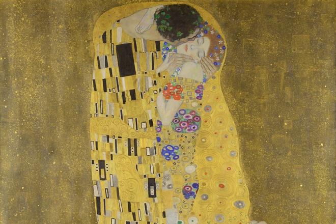 Painting by Gustav Klimt The Kiss