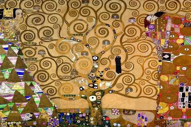 Painting by Gustav Klimt The Tree of Life (The Tree of Love)