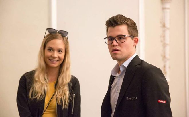 Synne Kristin Larsen and Magnus Carlsen
