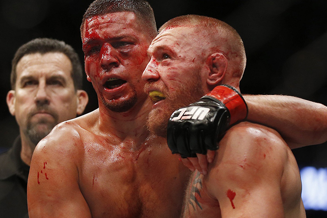 Photo Nate Diaz and Conor MacGregor
