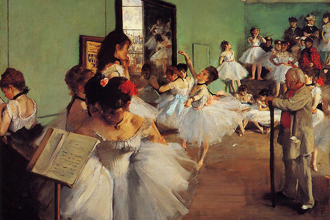 Painting by Edgar Degas Dancing Class