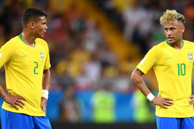 Thiago Silva and Neymar