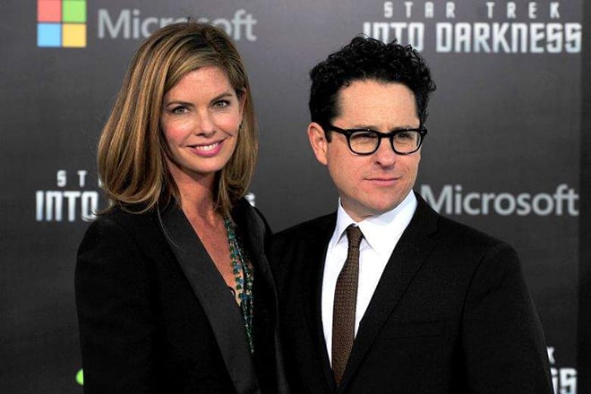 J. J. Abrams with his wife