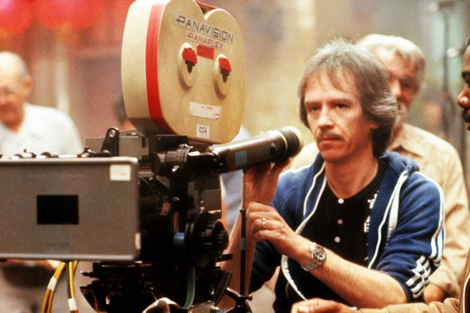 John Carpenter on the set