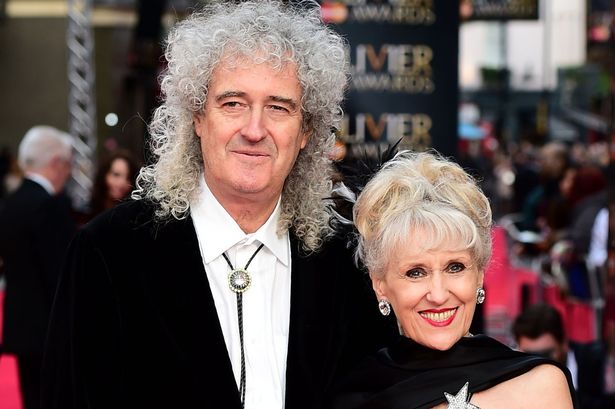 Brian May with his wife, Anita Dobson