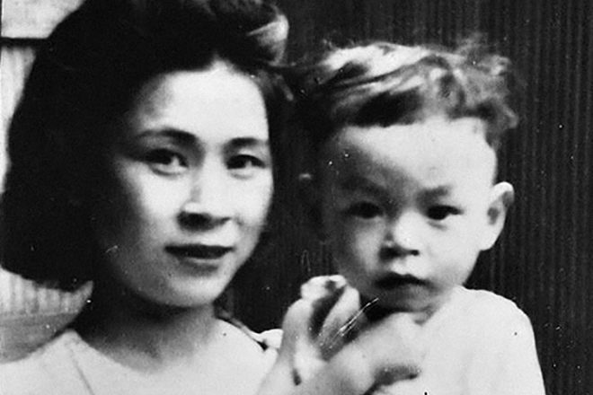 Hayao Miyazaki with his mother