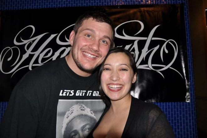 Matt Mitrione with his wife