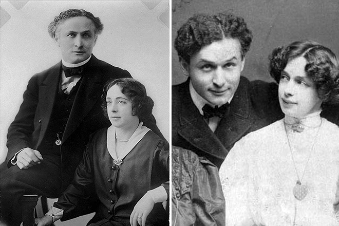 Harry Houdini and his wife, Bess