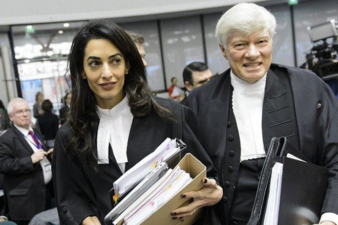 Amal Clooney in the courtroom