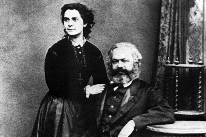 Karl Marx and his elder daughter, Jenny
