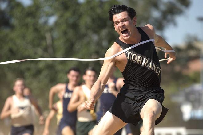 Jack O'Connell as Louis Zamperini (a shot from the Unbroken)