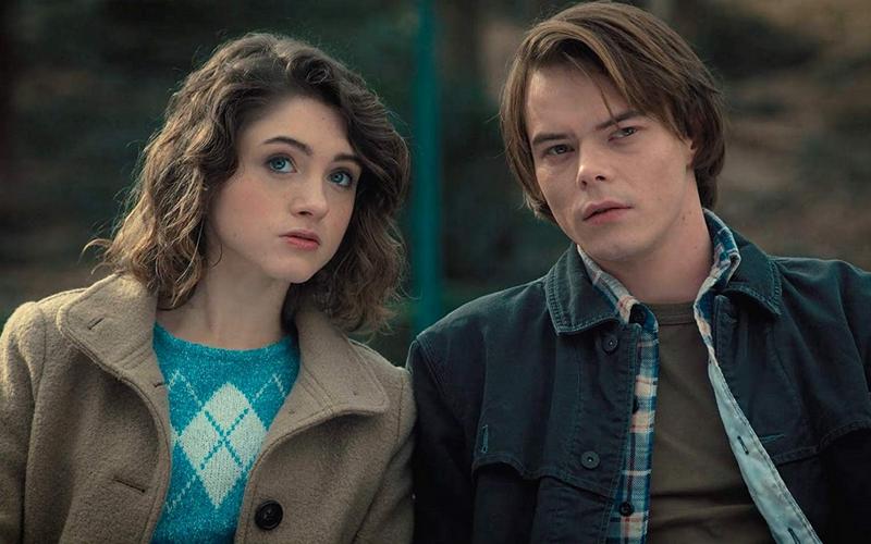 Natalia Dyer and Charlie Heaton (a shot from the series Stranger Things)