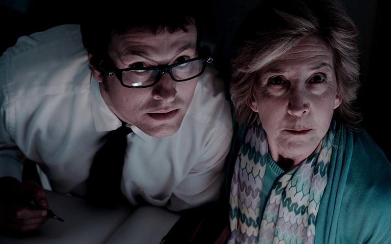 Leigh Whannell and Lin Shaye in Insidious