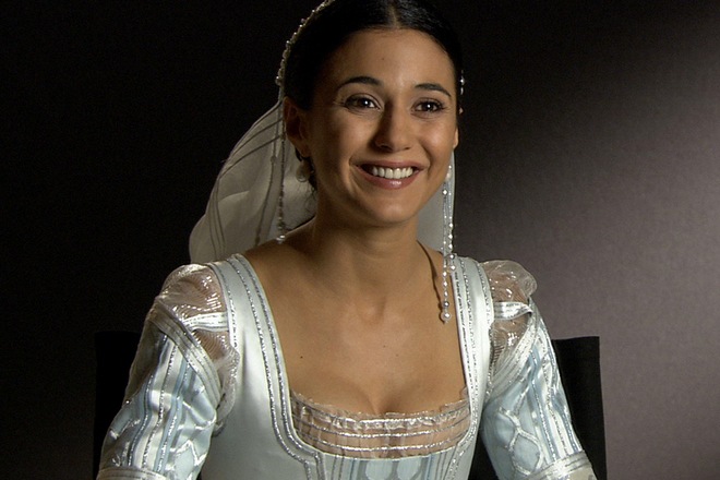 Emmanuelle Chriqui in the series The Borgias