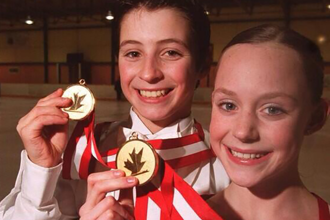 Young figure skaters Tessa Virtue and Scott Moir