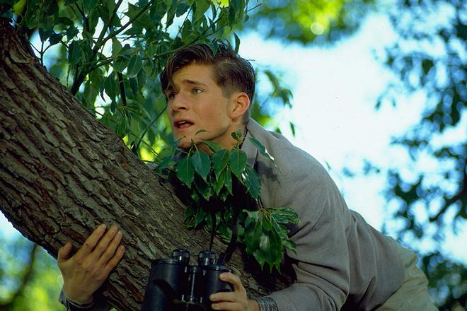 Crispin Glover as George McFly (a shot from Back to the Future)