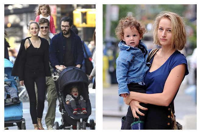 Leelee Sobieski with her husband and children