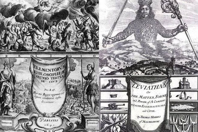 Thomas Hobbes’s books “On the Citizen” and “Leviathan”