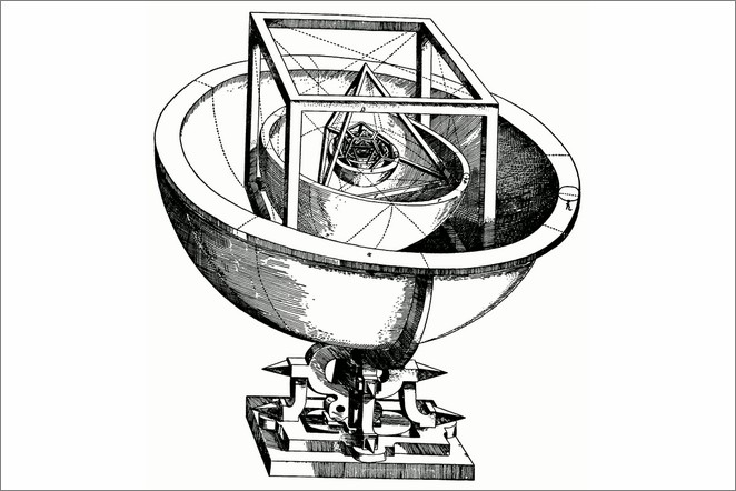 Kepler Cup: the model of the Solar system made of five platonic solids
