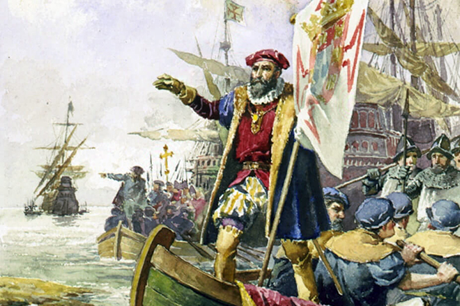 Vasco da Gama is arriving in Calicut