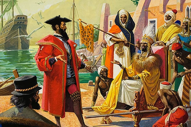 Vasco da Gama during the second expedition