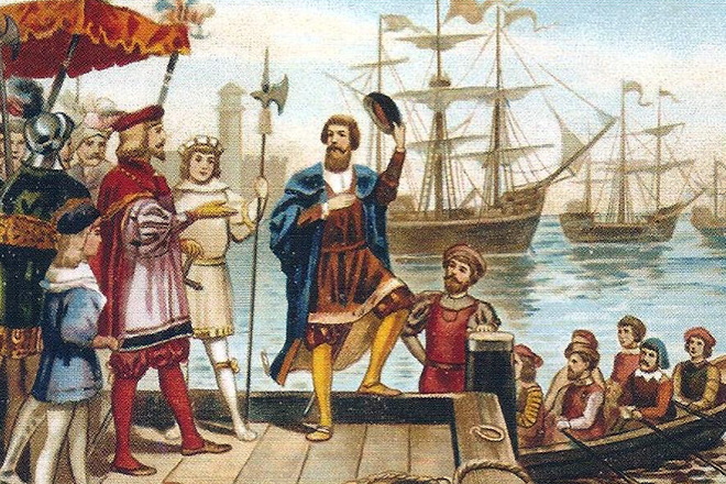 Vasco da Gama is returning from the expedition