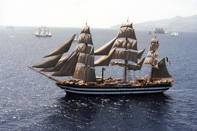 The ship Amerigo Vespucci