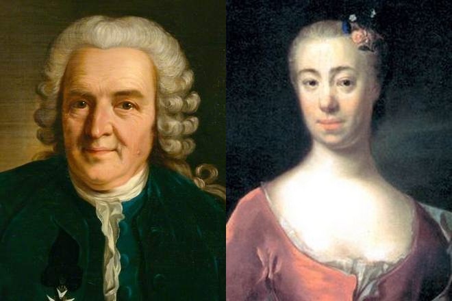 Carl Linnaeus and his wife, Sara