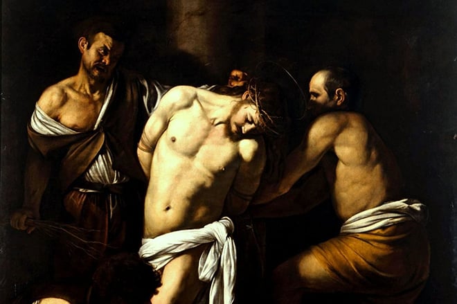 Painting By Caravaggio Flagellation of Christ