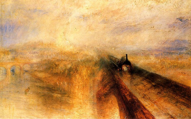 William Turner's painting Rain, Steam and Speed – The Great Western Railway/ London National Gallery