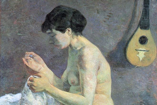 Painting by Paul Gauguin Study of the Nude