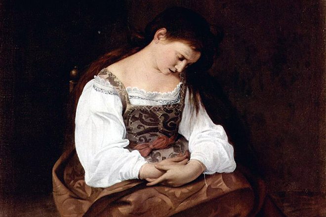 Painting of Caravaggio Penitent Magdalene